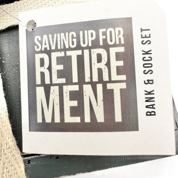 Primitives by Kathy Bank 2 Sock Set Retirement Bank 4 in Gray Socks One Size NWT - Picture 4 of 9